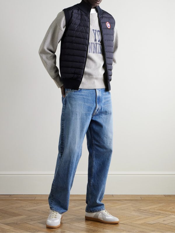 HyBridge Slim-Fit Merino Wool and Quilted Nylon Down Gilet - OU HyBridge Slim-Fit Merino Wool and Quilted Nylon Down Gilet - OU