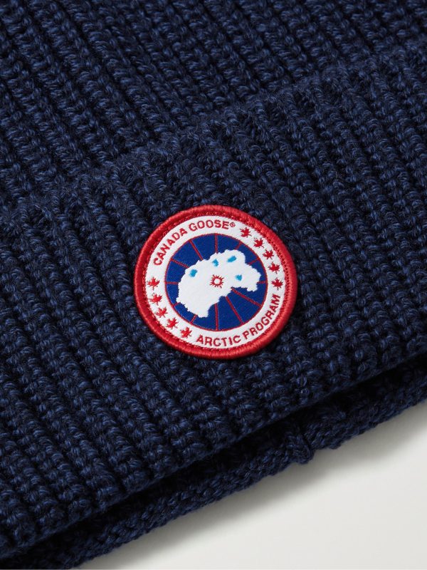 Logo-Appliquéd Ribbed Wool Beanie - CU Logo-Appliquéd Ribbed Wool Beanie - CU