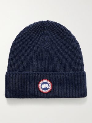 Logo-Appliquéd Ribbed Wool Beanie Logo-Appliquéd Ribbed Wool Beanie