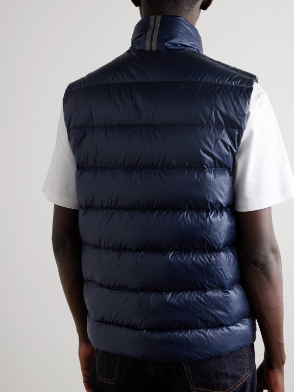 Crofton Slim-Fit Quilted Recycled Nylon-Ripstop Down Gilet - BK