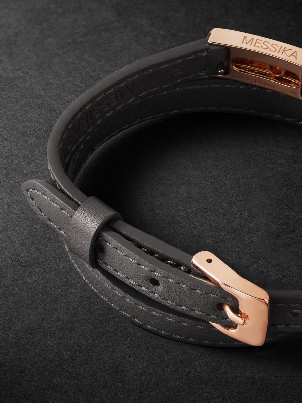 My Move Gold, Leather and Diamond Bracelet - BK My Move Gold, Leather and Diamond Bracelet - BK