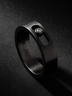 Move PM Graphite Titanium Diamond Ring Move PM Graphite Titanium Diamond Ring