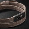 My Move Titanium, Leather and Diamond Bracelet - CU