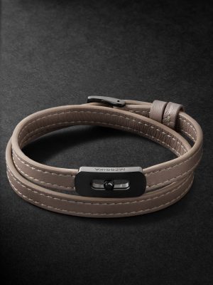My Move Titanium, Leather and Diamond Bracelet My Move Titanium, Leather and Diamond Bracelet