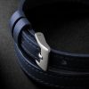 My Move Brushed-Titanium, Leather and Diamond Bracelet - BK