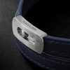 My Move Brushed-Titanium, Leather and Diamond Bracelet - CU