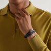 My Move Brushed-Titanium, Leather and Diamond Bracelet - FR