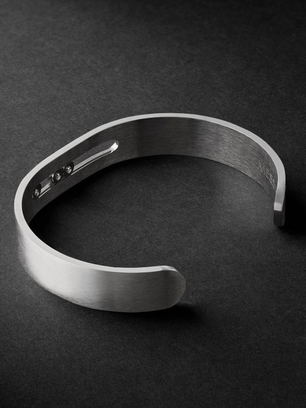 Move Titanium Diamond Cuff - BK Move Titanium Diamond Cuff - BK