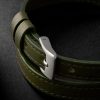 My Move Brushed-Titanium, Leather and Diamond Bracelet - BK