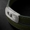 My Move Brushed-Titanium, Leather and Diamond Bracelet - CU