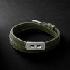 My Move Brushed-Titanium, Leather and Diamond Bracelet