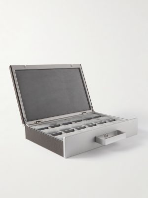 Mackenzie Full-Grain Leather Twelve-Piece Travel Watch Case Mackenzie Full-Grain Leather Twelve-Piece Travel Watch Case