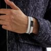 DLC-Coated Titanium and Leather Bracelet - OU DLC-Coated Titanium and Leather Bracelet - OU
