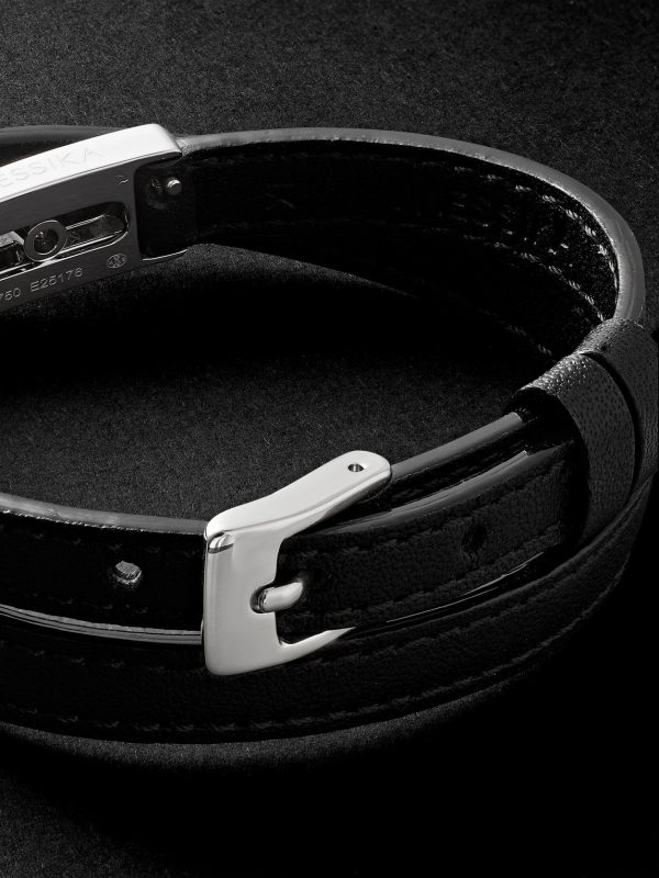 My Move White Gold, Diamond and Leather Bracelet - BK