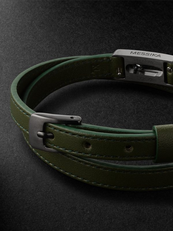 My Move Graphite Titanium, Diamond and Leather Bracelet - BK My Move Graphite Titanium, Diamond and Leather Bracelet - BK