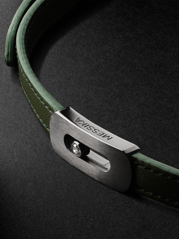 My Move Graphite Titanium, Diamond and Leather Bracelet - CU My Move Graphite Titanium, Diamond and Leather Bracelet - CU