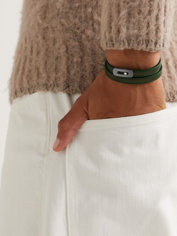 My Move Graphite Titanium, Diamond and Leather Bracelet - FR My Move Graphite Titanium, Diamond and Leather Bracelet - FR