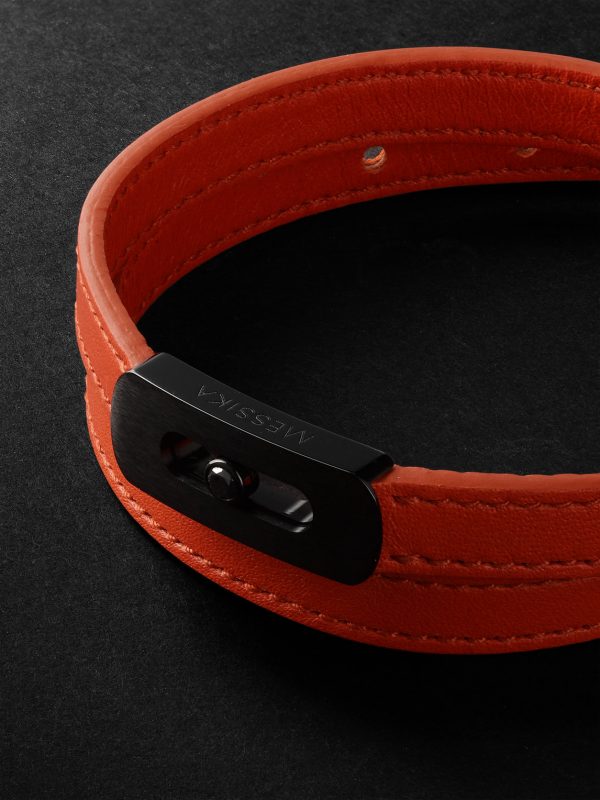 My Move DLC-Coated, Diamond and Leather Bracelet - CU My Move DLC-Coated, Diamond and Leather Bracelet - CU