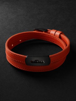 My Move DLC-Coated, Diamond and Leather Bracelet My Move DLC-Coated, Diamond and Leather Bracelet