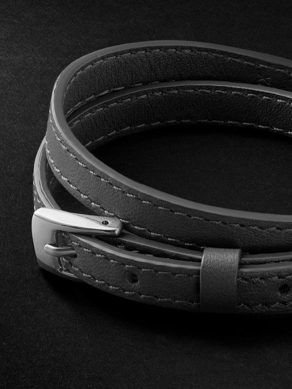 My Move White Gold, Diamond and Leather Bracelet - BK