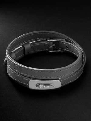 My Move White Gold, Diamond and Leather Bracelet My Move White Gold, Diamond and Leather Bracelet