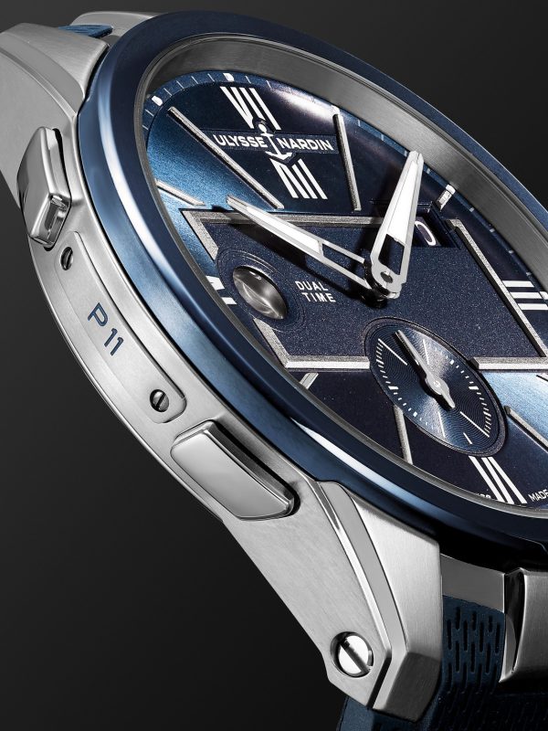 Dual Time Automatic 42mm Stainless Steel and Rubber Watch, Ref. No. 243-20-3/43 - CU Dual Time Automatic 42mm Stainless Steel and Rubber Watch, Ref. No. 243-20-3/43 - CU