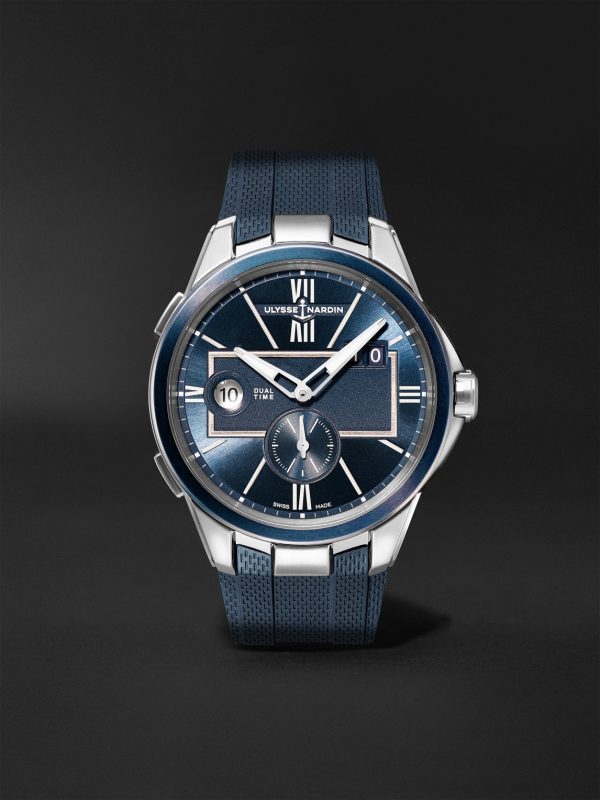 Dual Time Automatic 42mm Stainless Steel and Rubber Watch, Ref. No. 243-20-3/43 Dual Time Automatic 42mm Stainless Steel and Rubber Watch, Ref. No. 243-20-3/43