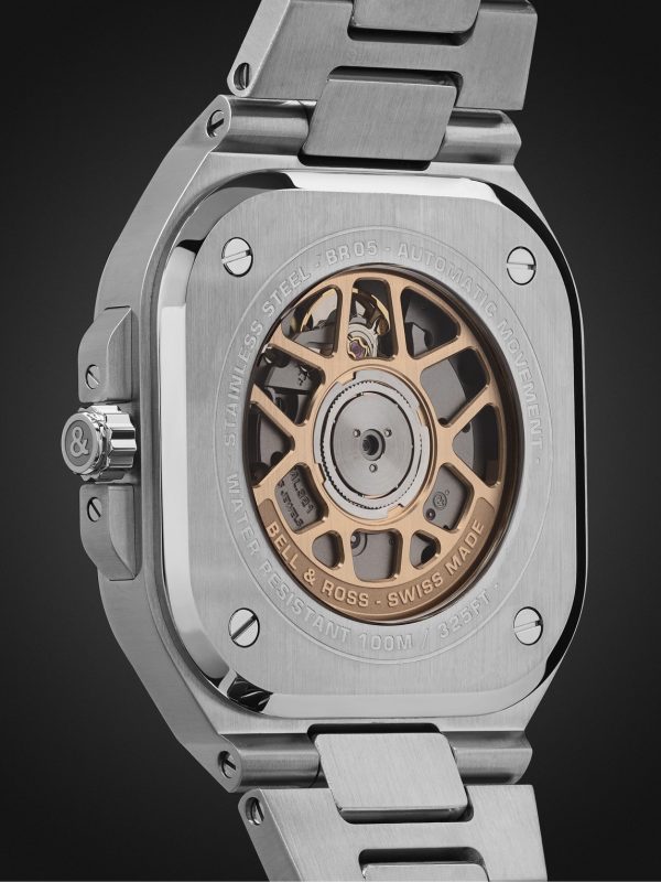 BR 05 Black Steel and Gold Automatic 40mm 18-Karat Rose Gold and Steel Watch, Ref. No. BR05A-BL-STPG/SSG - BK