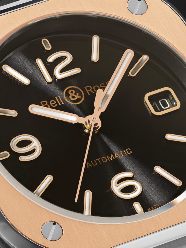 BR 05 Black Steel and Gold Automatic 40mm 18-Karat Rose Gold and Steel Watch, Ref. No. BR05A-BL-STPG/SSG - CU