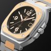 BR 05 Black Steel and Gold Automatic 40mm 18-Karat Rose Gold and Steel Watch, Ref. No. BR05A-BL-STPG/SSG - FR