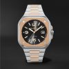 BR 05 Black Steel and Gold Automatic 40mm 18-Karat Rose Gold and Steel Watch, Ref. No. BR05A-BL-STPG/SSG