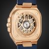 BR 05 Blue Gold Automatic 40mm 18-Karat Rose Gold and Rubber Watch, Ref. No. BR05A-BLU-PG/SRB - BK