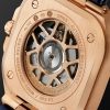 BR 05 Blue Gold Automatic 40mm 18-Karat Rose Gold and Rubber Watch, Ref. No. BR05A-BLU-PG/SRB - E1