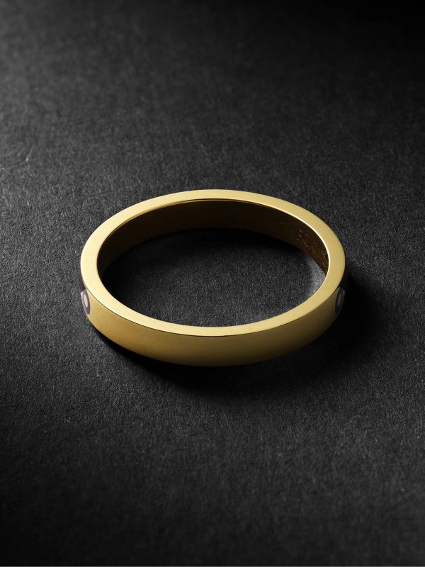 Karma 18-Karat Gold and Enamel Ring - BK Karma 18-Karat Gold and Enamel Ring - BK