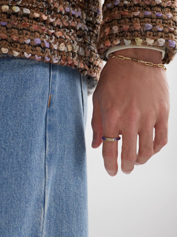 Karma 18-Karat Gold and Enamel Ring - FR Karma 18-Karat Gold and Enamel Ring - FR