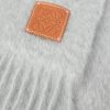 Logo-Appliquéd Fringed Mohair-Blend Scarf - CU