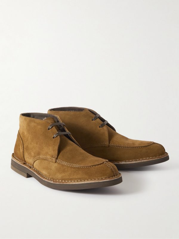 Andrew Split-Toe Shearling-Lined Suede Chukka Boots - FR
