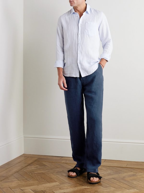Pacha Wide-Leg Linen Drawstring Trousers - OU Pacha Wide-Leg Linen Drawstring Trousers - OU