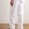 Pacha Wide-Leg Linen Drawstring Trousers - BK Pacha Wide-Leg Linen Drawstring Trousers - BK