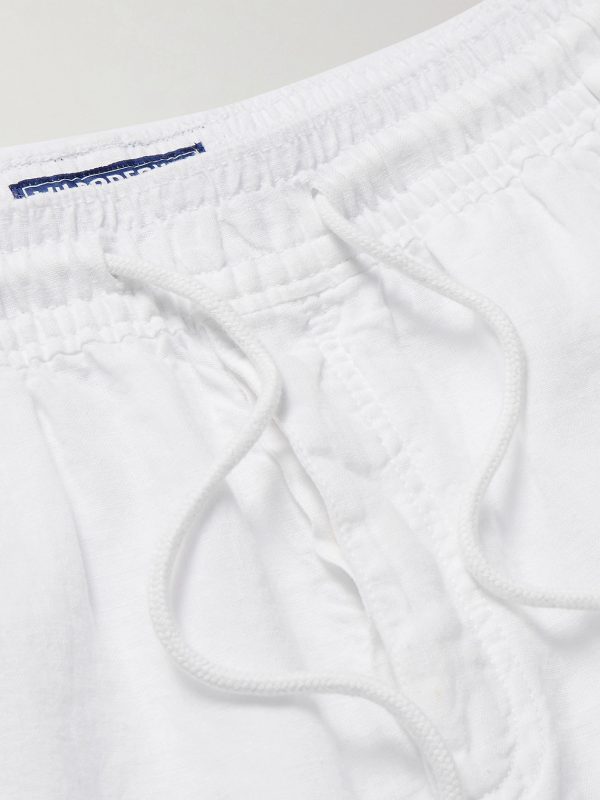 Pacha Wide-Leg Linen Drawstring Trousers - E1 Pacha Wide-Leg Linen Drawstring Trousers - E1
