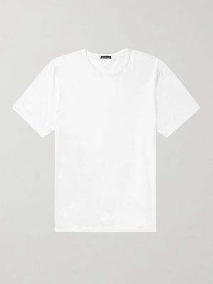 Luxe Lotus Slim-Fit Cotton-Jersey T-Shirt Luxe Lotus Slim-Fit Cotton-Jersey T-Shirt