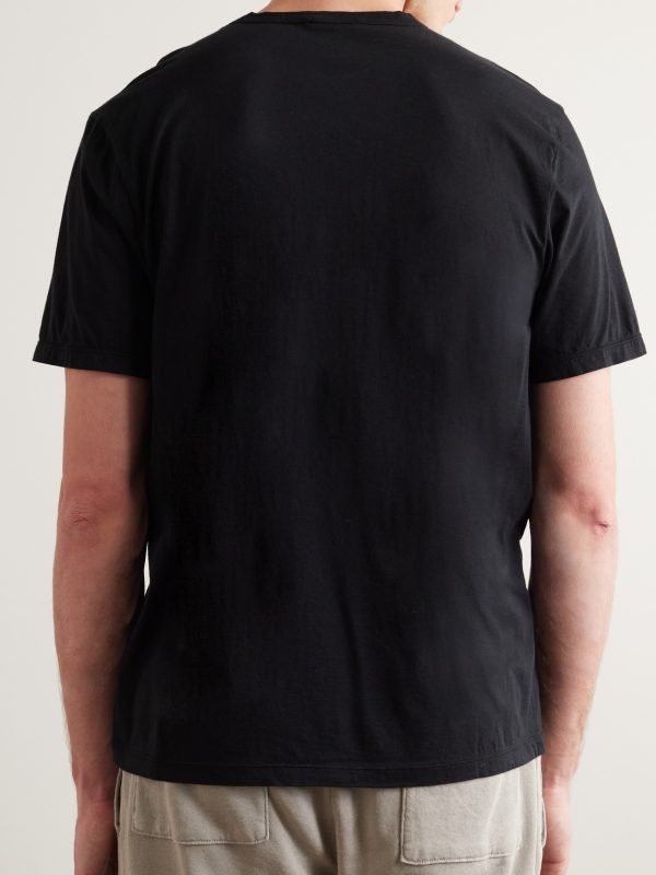 Luxe Lotus Slim-Fit Cotton-Jersey T-Shirt - BK Luxe Lotus Slim-Fit Cotton-Jersey T-Shirt - BK