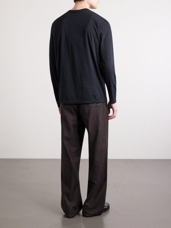 Lotus Slim-Fit Cotton-Jersey T-Shirt - BK Lotus Slim-Fit Cotton-Jersey T-Shirt - BK