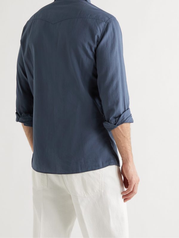 Herringbone Cotton Shirt - BK Herringbone Cotton Shirt - BK