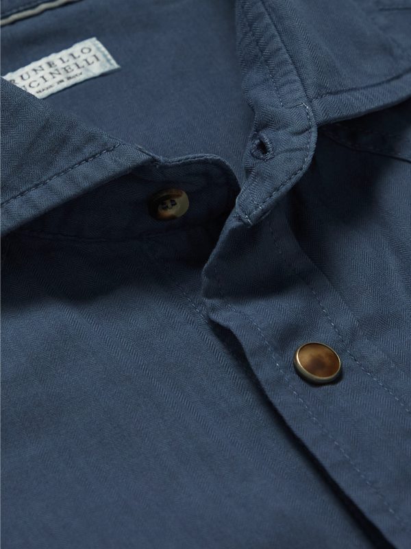 Herringbone Cotton Shirt - CU Herringbone Cotton Shirt - CU