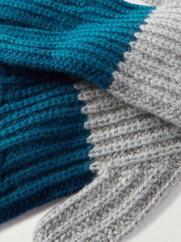 Striped Cashmere Gloves - CU