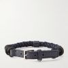 Scooby Small Woven Cord and Leather Dog Collar Scooby Small Woven Cord and Leather Dog Collar