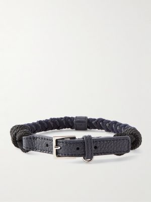 Scooby Small Woven Cord and Leather Dog Collar Scooby Small Woven Cord and Leather Dog Collar