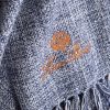 Logo-Embroidered Fringed Wool Blanket - CU Logo-Embroidered Fringed Wool Blanket - CU