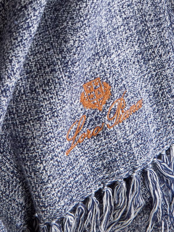 Logo-Embroidered Fringed Wool Blanket - CU Logo-Embroidered Fringed Wool Blanket - CU